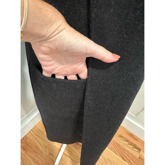 Eileen Fisher Double Face Wool/Cashmere Blend Shaw Collar Coat - Picture 7 of 8